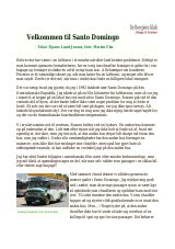 Forsiden af Velkommen til Santo Domingo